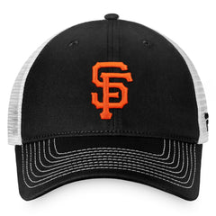 Black/White San Francisco Giants Fanatics Team Core Unstructured Trucker Adjustable Hat