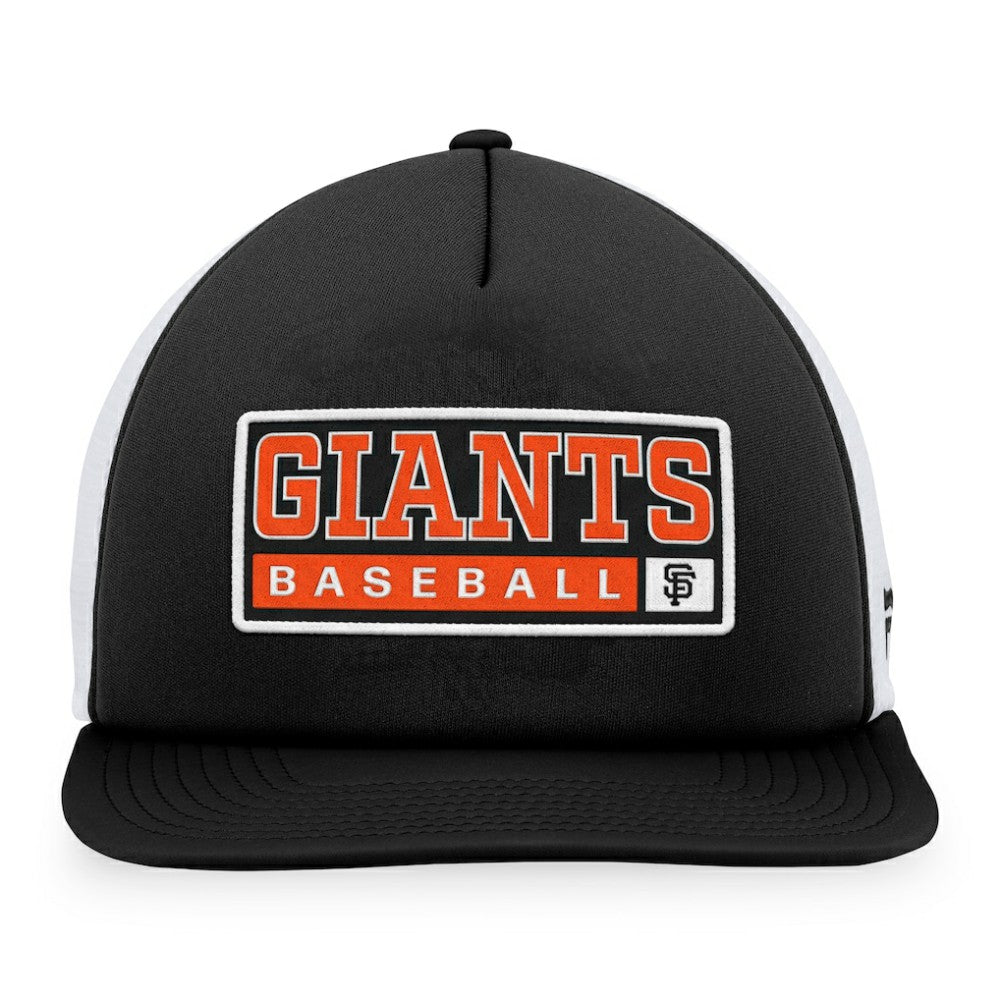 Black/White San Francisco Giants Majestic Foam Trucker Snapback Hat
