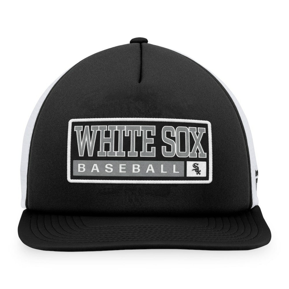 Black/White Chicago White Sox Majestic Foam Trucker Snapback Hat