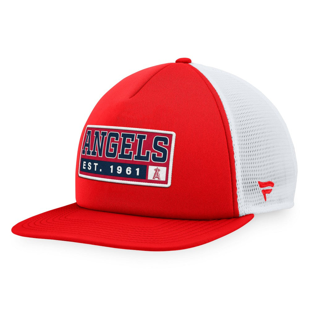 Red/White Los Angeles Angels Majestic Foam Trucker Snapback Hat