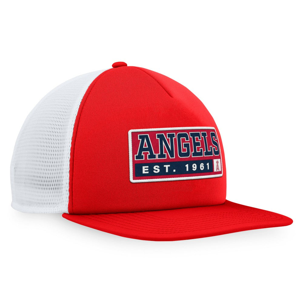 Red/White Los Angeles Angels Majestic Foam Trucker Snapback Hat