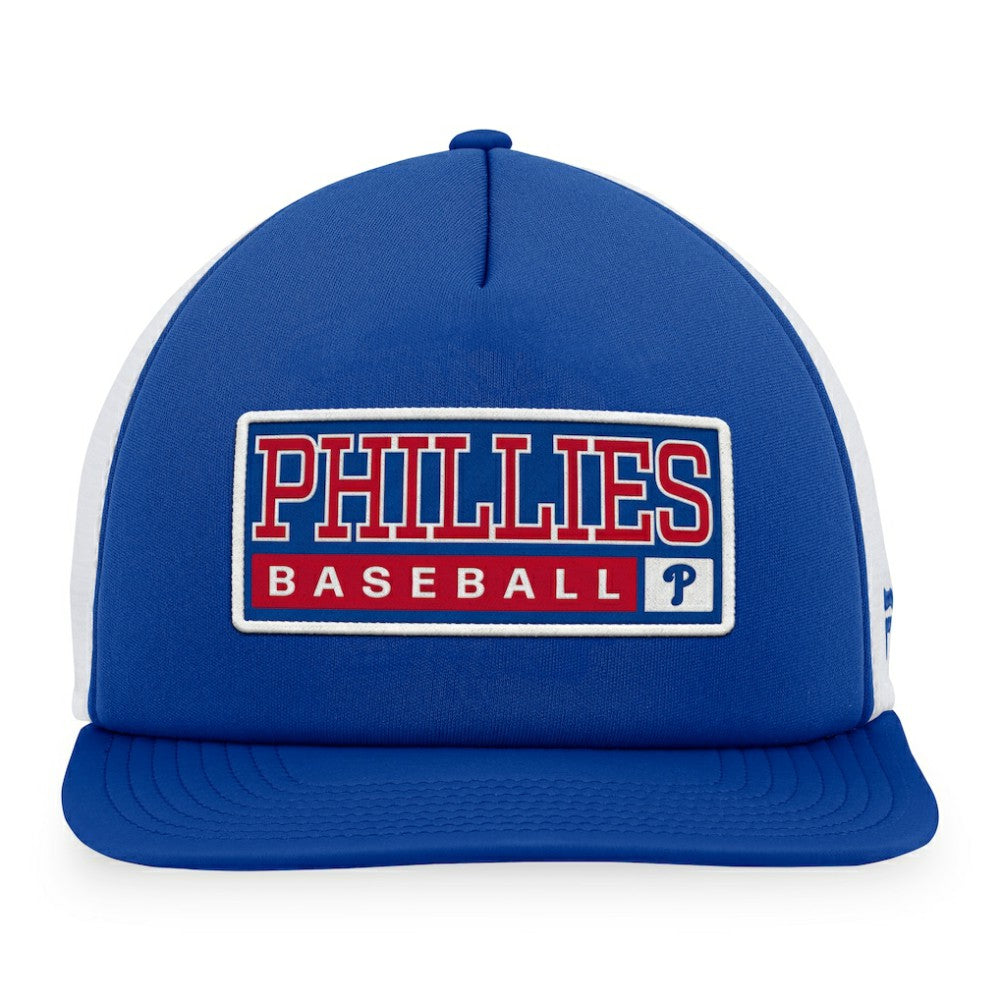 Royal/White Philadelphia Phillies Majestic Foam Trucker Snapback Hat