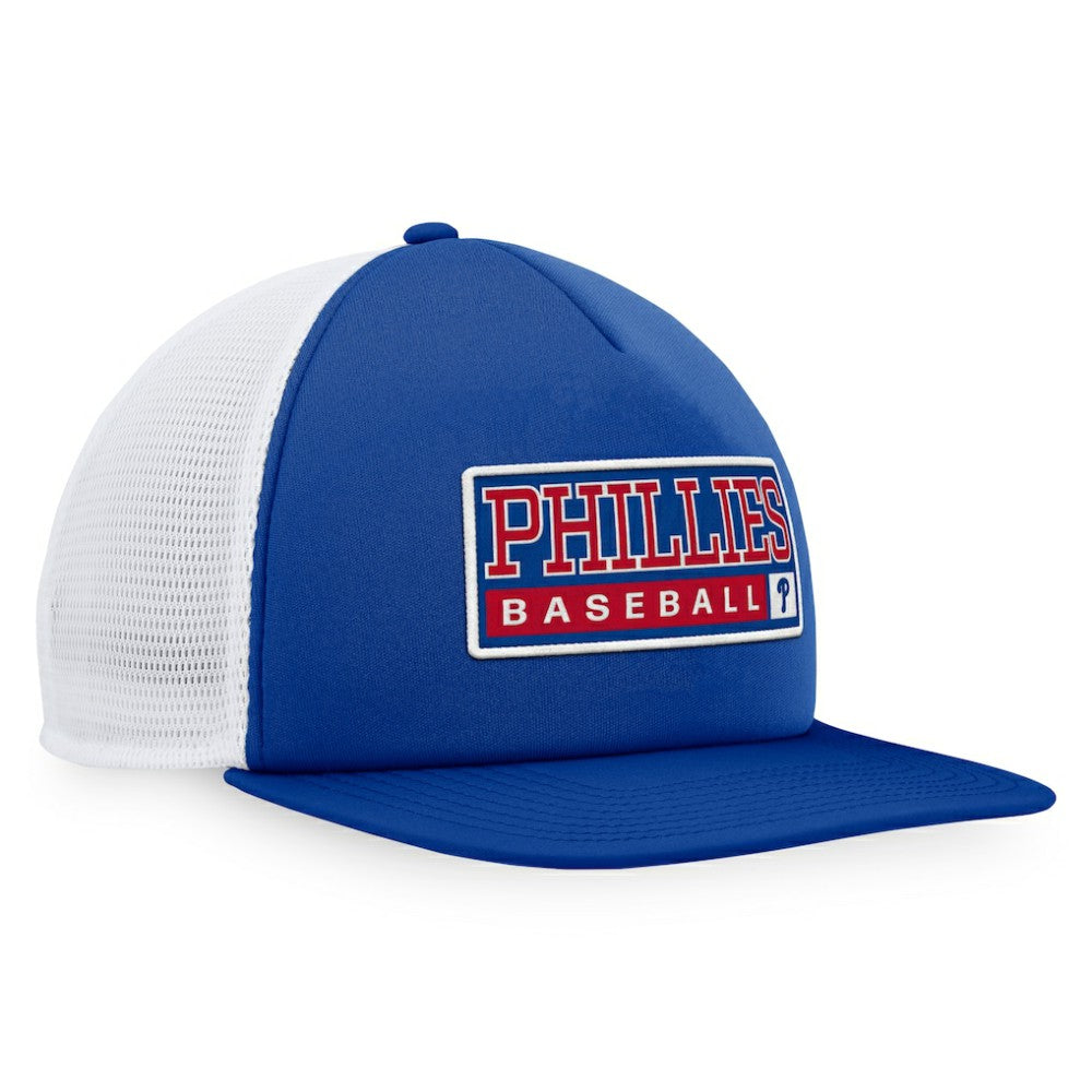 Royal/White Philadelphia Phillies Majestic Foam Trucker Snapback Hat