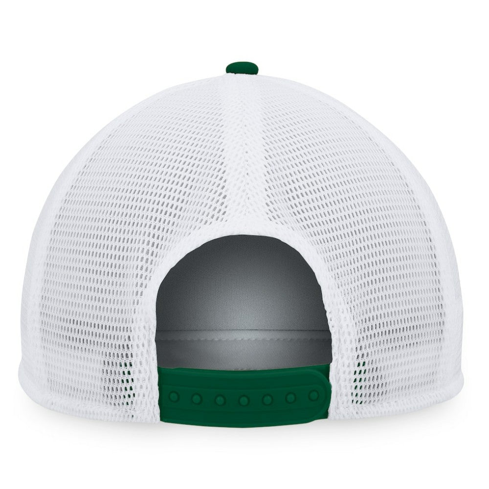 Green/White Athletics Majestic Foam Trucker Snapback Hat
