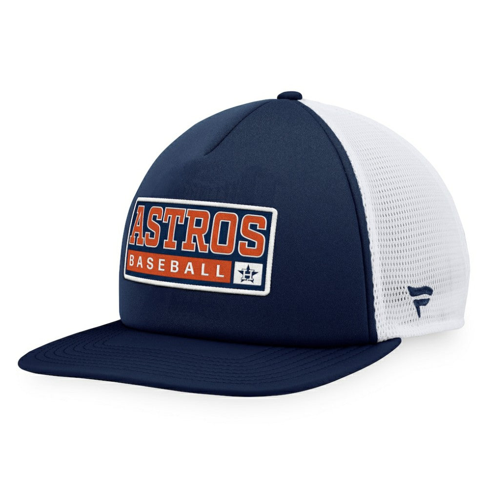 Navy/White Houston Astros Majestic Foam Trucker Snapback Hat