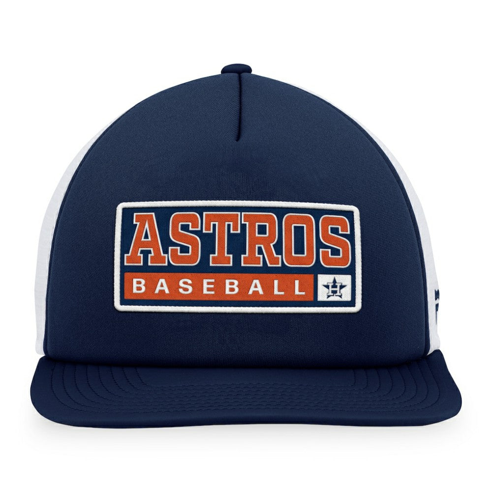 Navy/White Houston Astros Majestic Foam Trucker Snapback Hat
