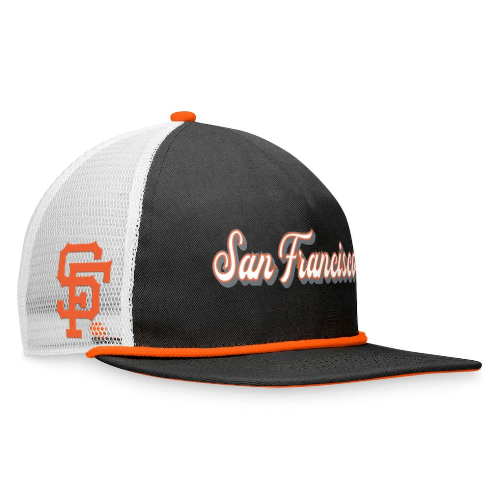 Black San Francisco Giants Fanatics Heritage Golfer Snapback Hat