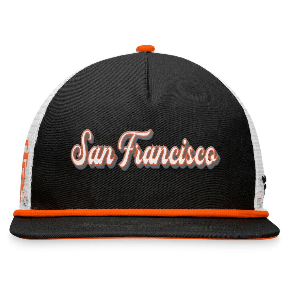 Black San Francisco Giants Fanatics Heritage Golfer Snapback Hat