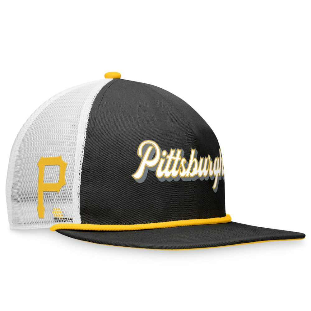 Black Pittsburgh Pirates Fanatics Heritage Golfer Snapback Hat