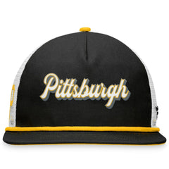 Black Pittsburgh Pirates Fanatics Heritage Golfer Snapback Hat
