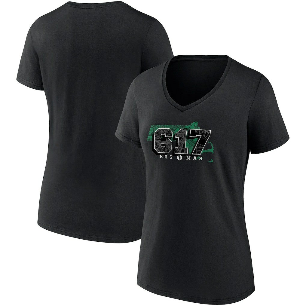 Fanatics Boston Celtics Women's Hometown Collection 617 V-Neck T-Shirt