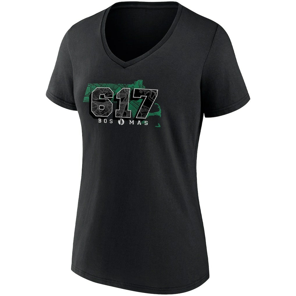 Fanatics Boston Celtics Women's Hometown Collection 617 V-Neck T-Shirt