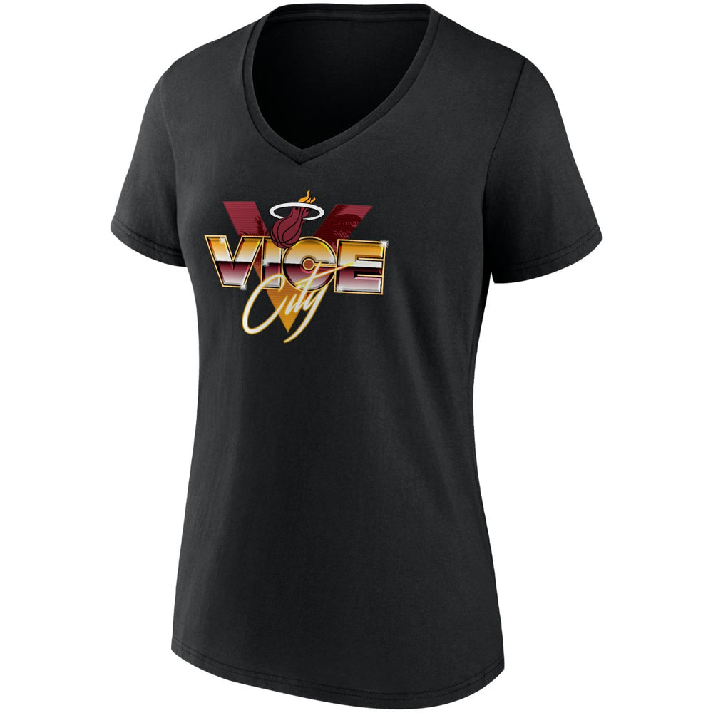 Fanatics Miami Heat Women's Hometown Collection Vice City V-Neck T-Shirt