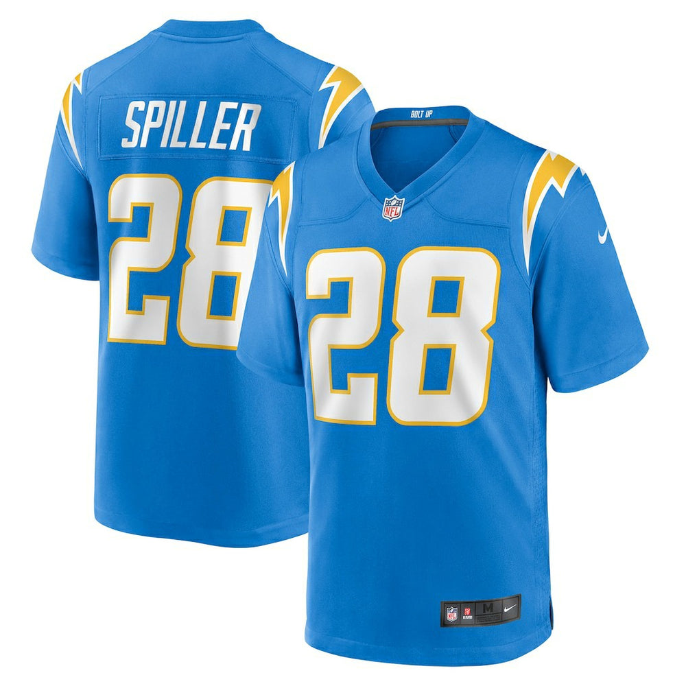 Isaiah Spiller  Game Jersey - Los Angeles Chargers Jerseys