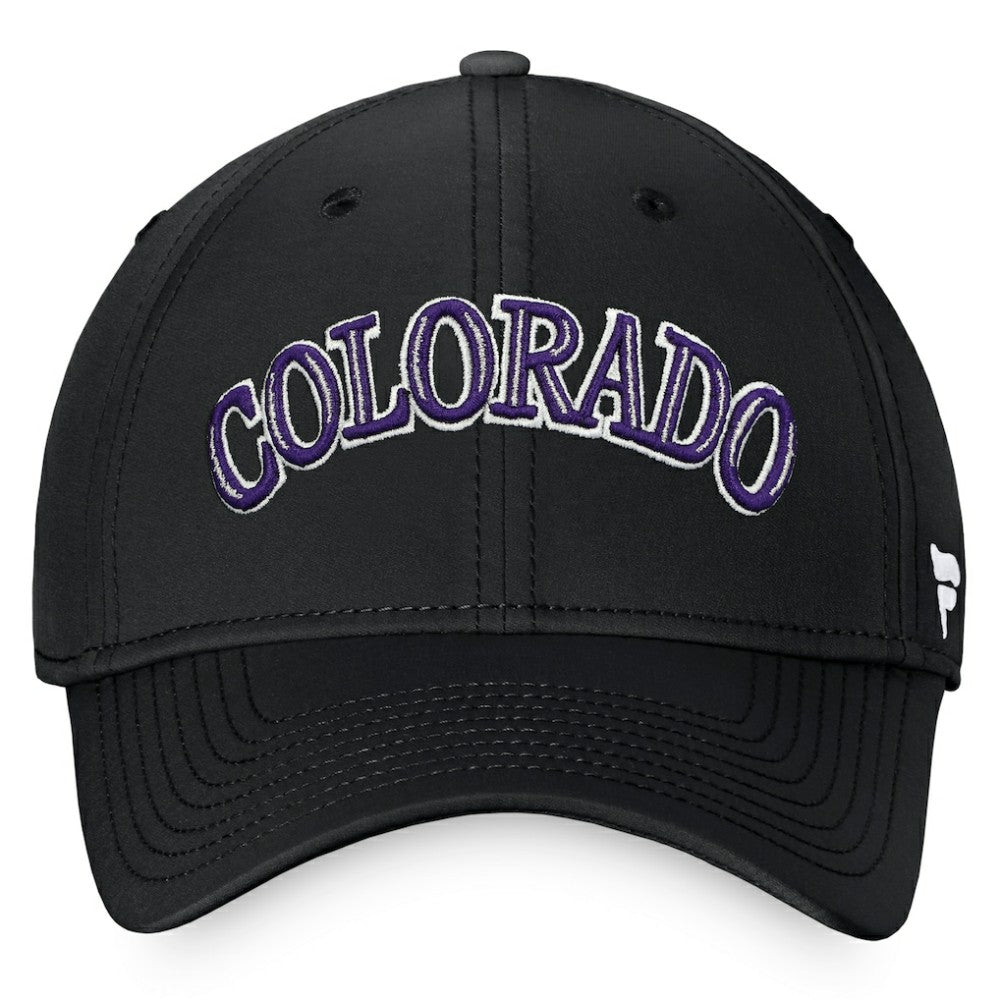 Black Colorado Rockies Fanatics Core Flex Hat
