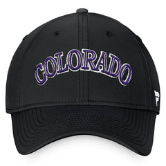 Black Colorado Rockies Fanatics Core Flex Hat