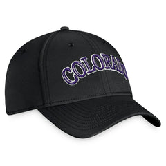 Black Colorado Rockies Fanatics Core Flex Hat