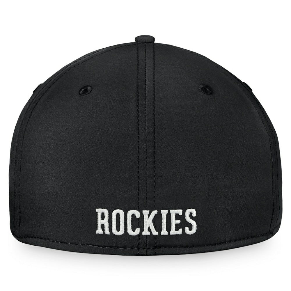 Black Colorado Rockies Fanatics Core Flex Hat
