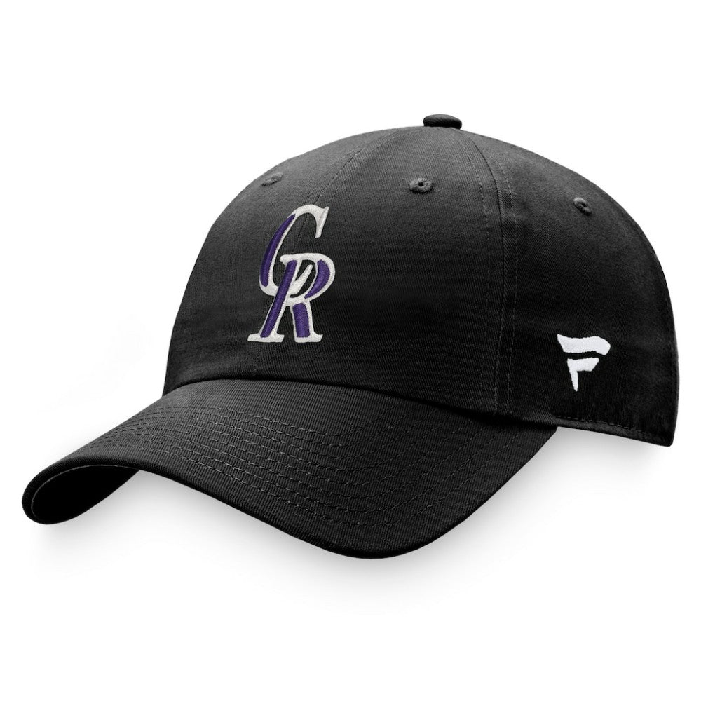 Black Colorado Rockies Fanatics Cooperstown Collection Core Adjustable Hat