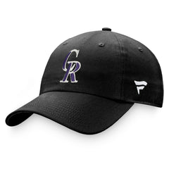 Black Colorado Rockies Fanatics Cooperstown Collection Core Adjustable Hat