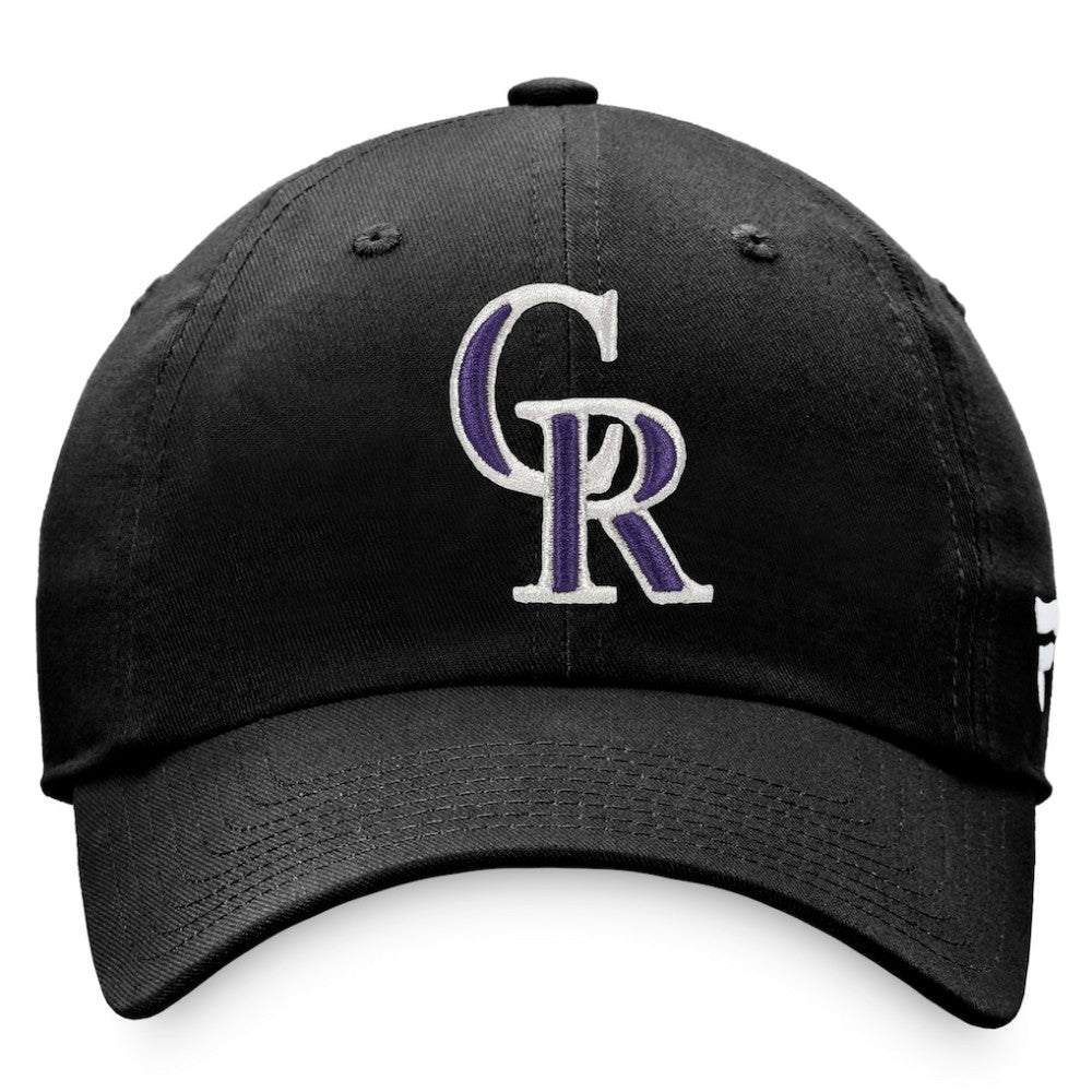 Black Colorado Rockies Fanatics Cooperstown Collection Core Adjustable Hat