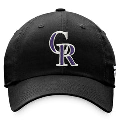 Black Colorado Rockies Fanatics Cooperstown Collection Core Adjustable Hat