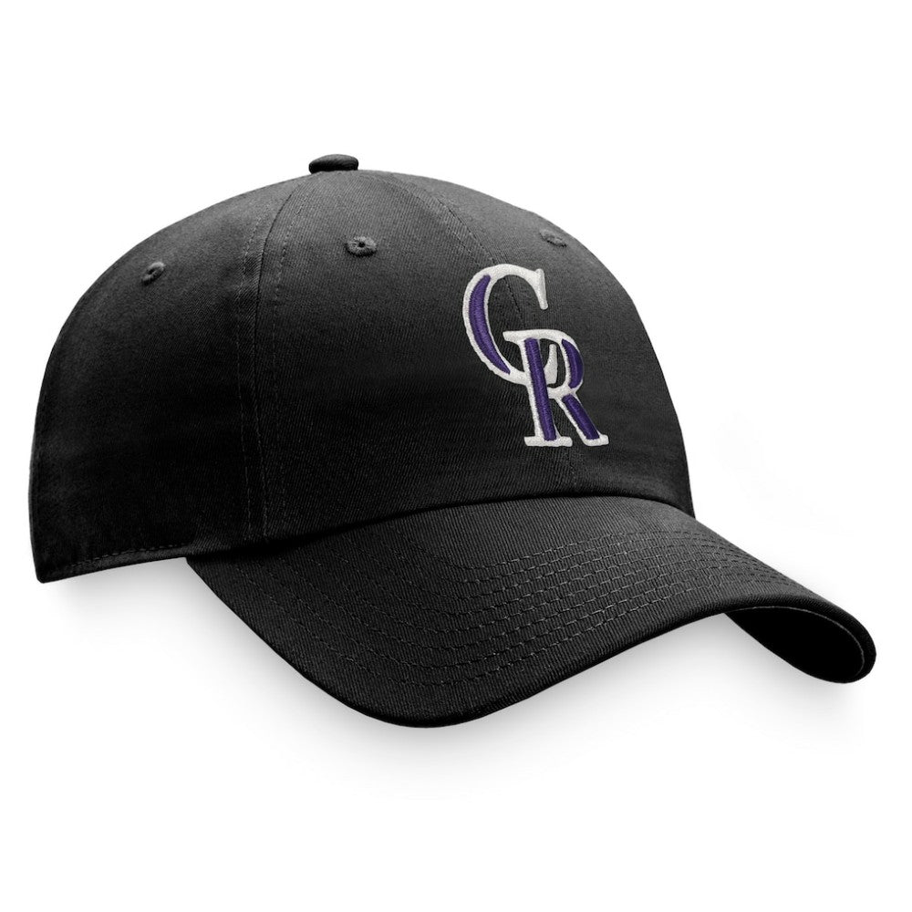Black Colorado Rockies Fanatics Cooperstown Collection Core Adjustable Hat