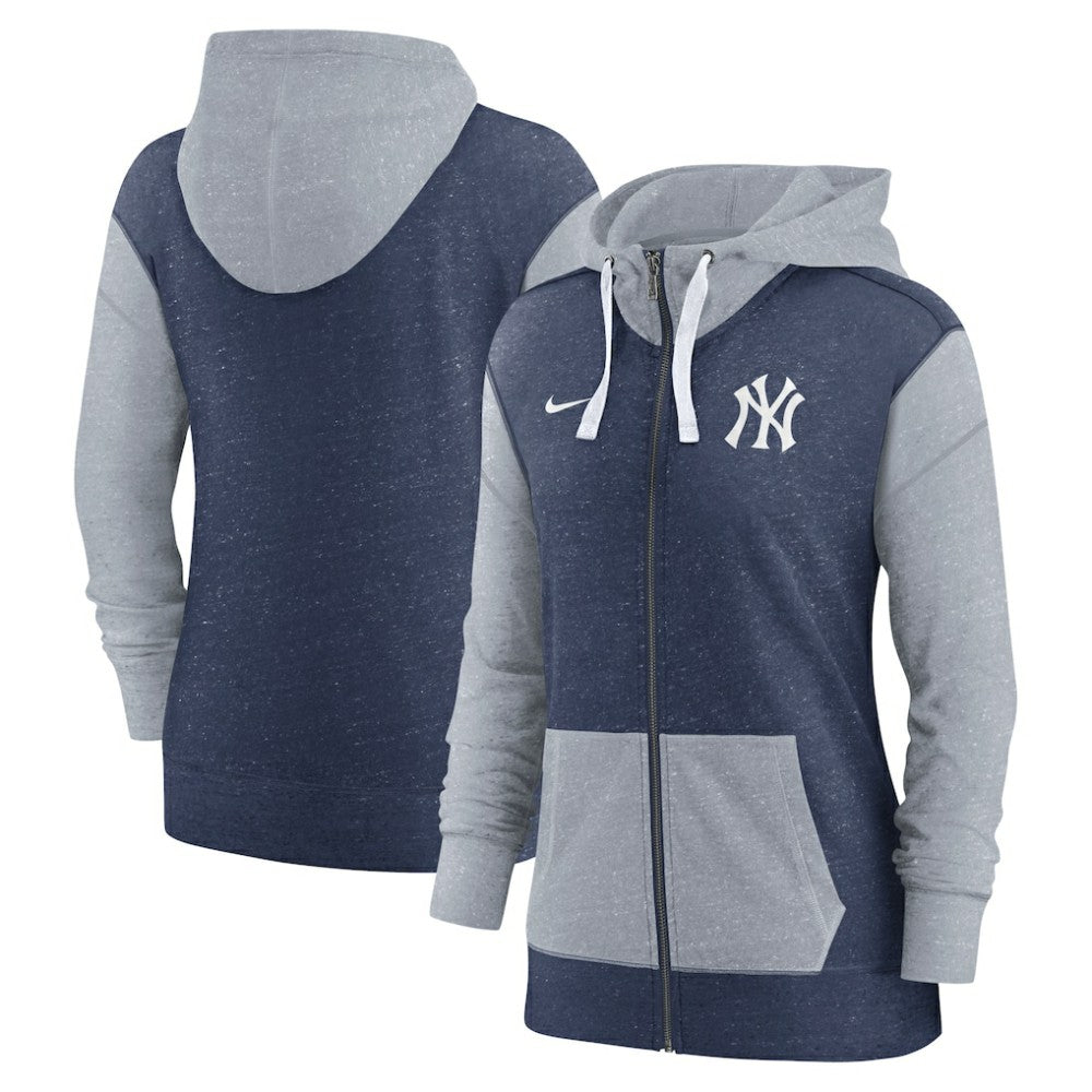 Navy New York Yankees Nike Women's Full-Zip Hoodie