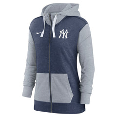 Navy New York Yankees Nike Women's Full-Zip Hoodie