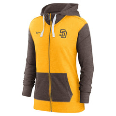 Gold San Diego Padres Nike Women's Full-Zip Hoodie