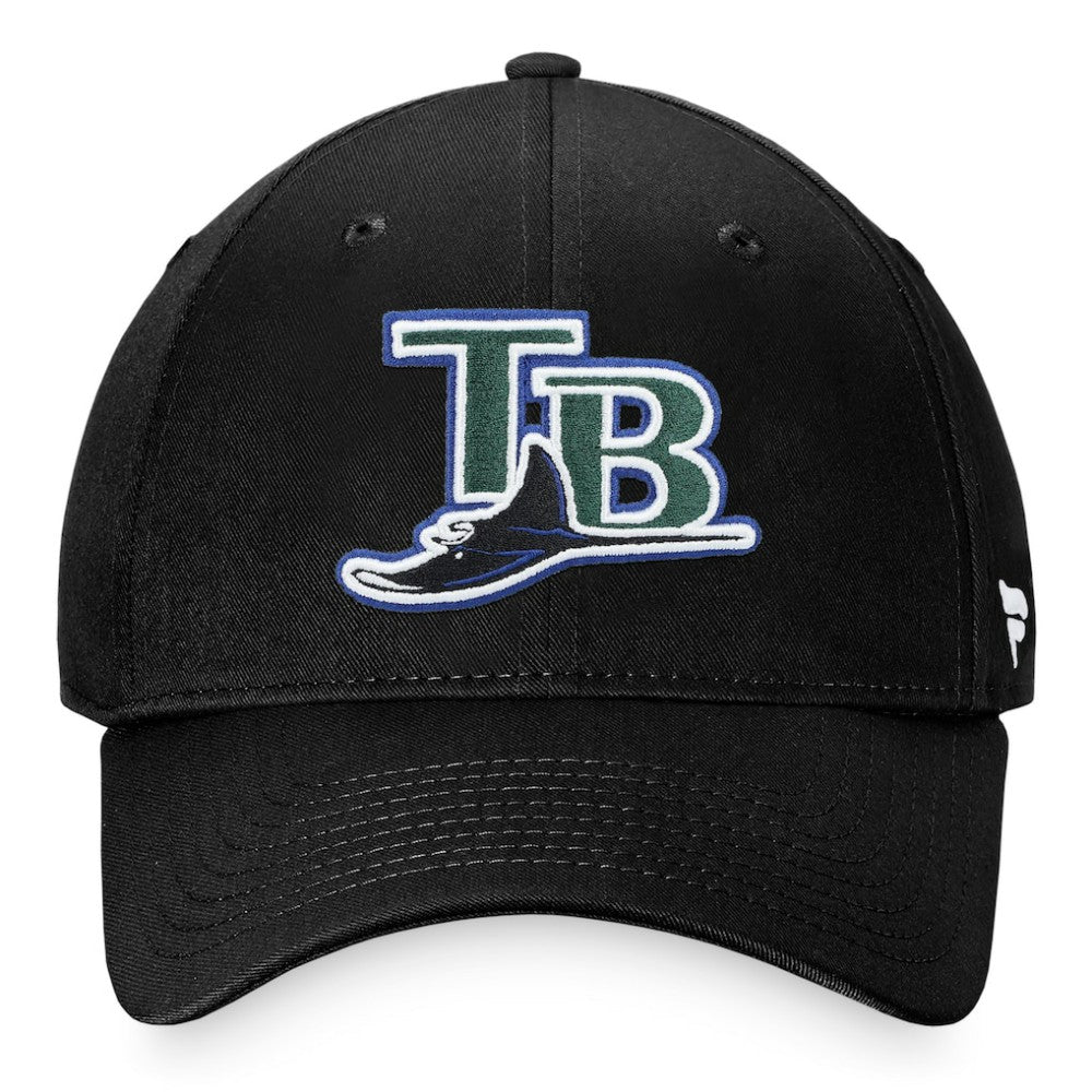 Black Tampa Bay Rays Fanatics Cooperstown Collection Core Adjustable Hat