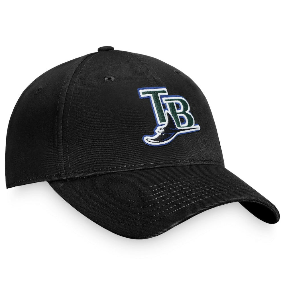 Black Tampa Bay Rays Fanatics Cooperstown Collection Core Adjustable Hat