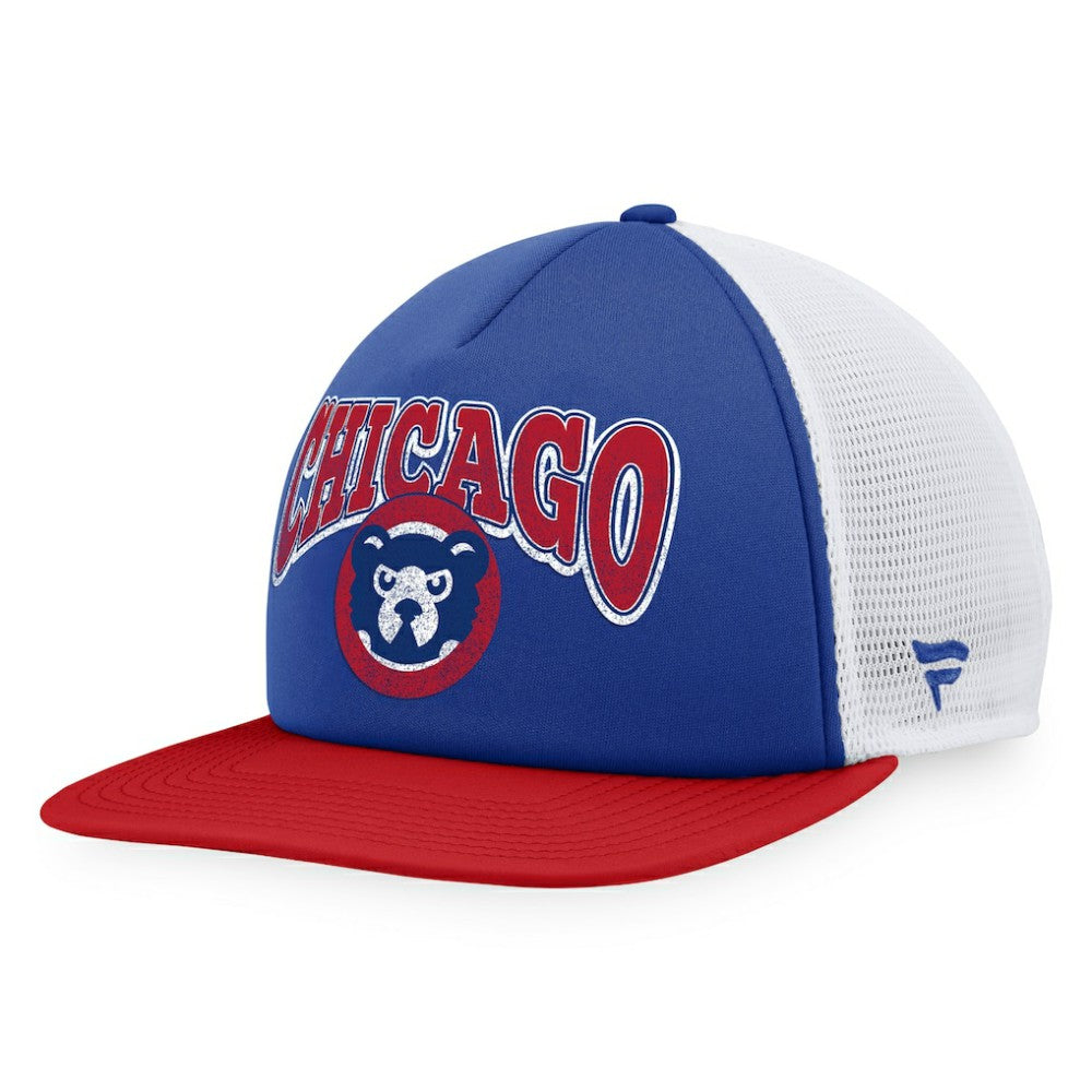 Royal/Red Chicago Cubs Fanatics Heritage Foam Front Trucker Snapback Hat