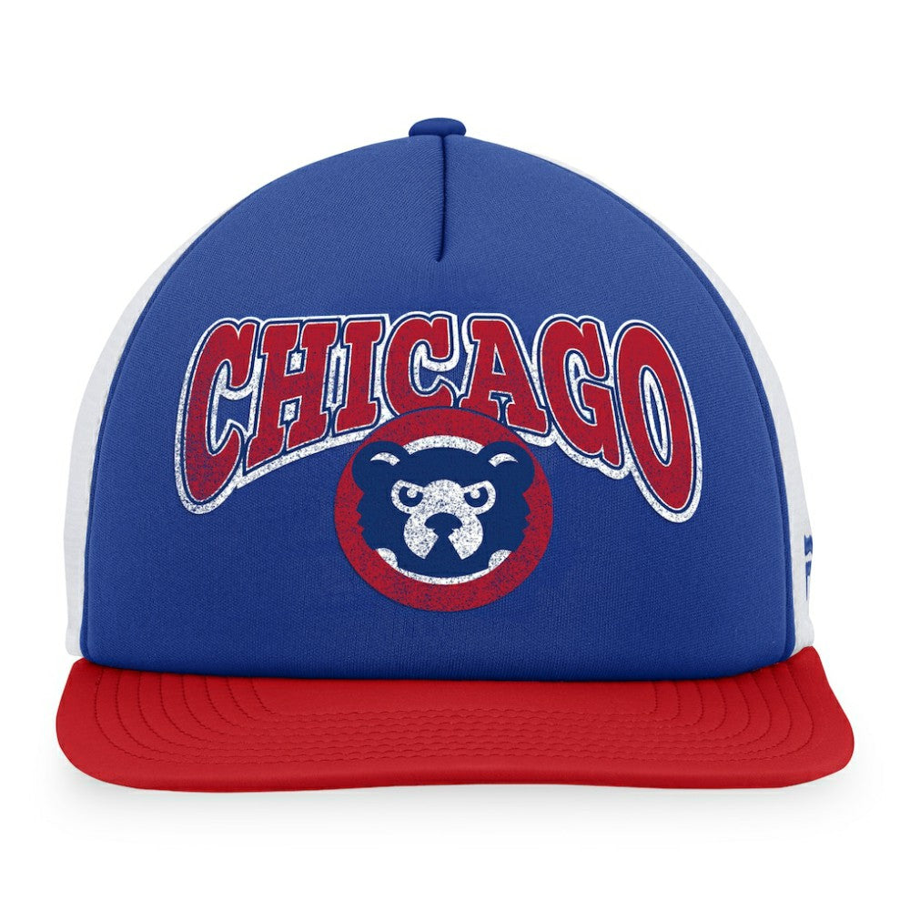 Royal/Red Chicago Cubs Fanatics Heritage Foam Front Trucker Snapback Hat
