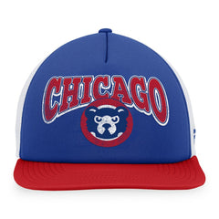Royal/Red Chicago Cubs Fanatics Heritage Foam Front Trucker Snapback Hat