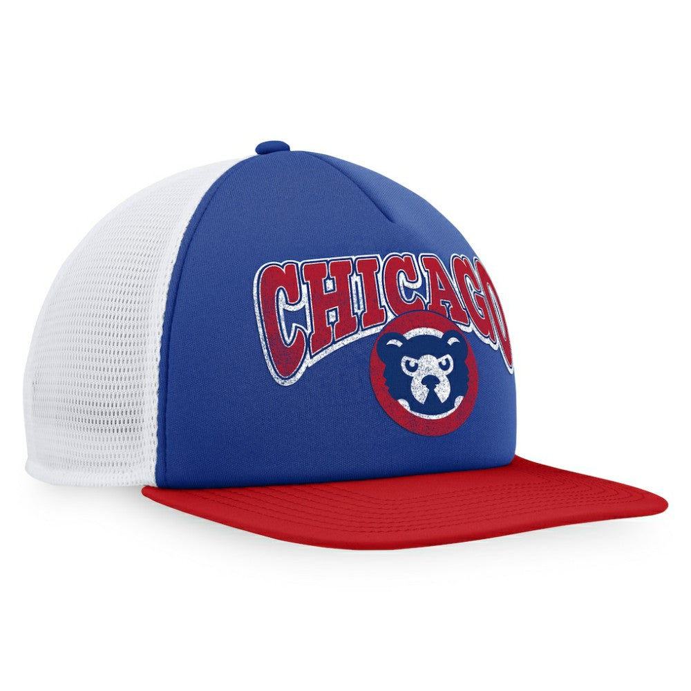 Royal/Red Chicago Cubs Fanatics Heritage Foam Front Trucker Snapback Hat