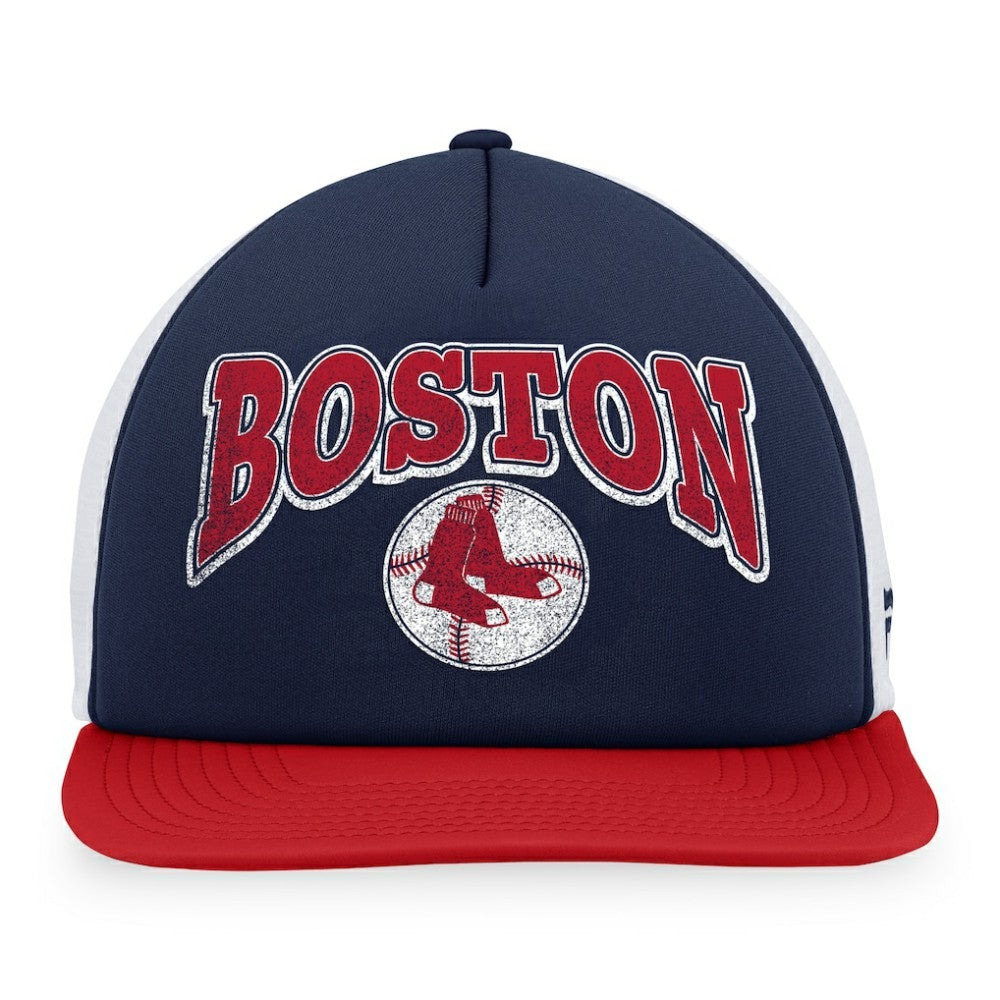 Navy/Red Boston Red Sox Fanatics Heritage Foam Front Trucker Snapback Hat