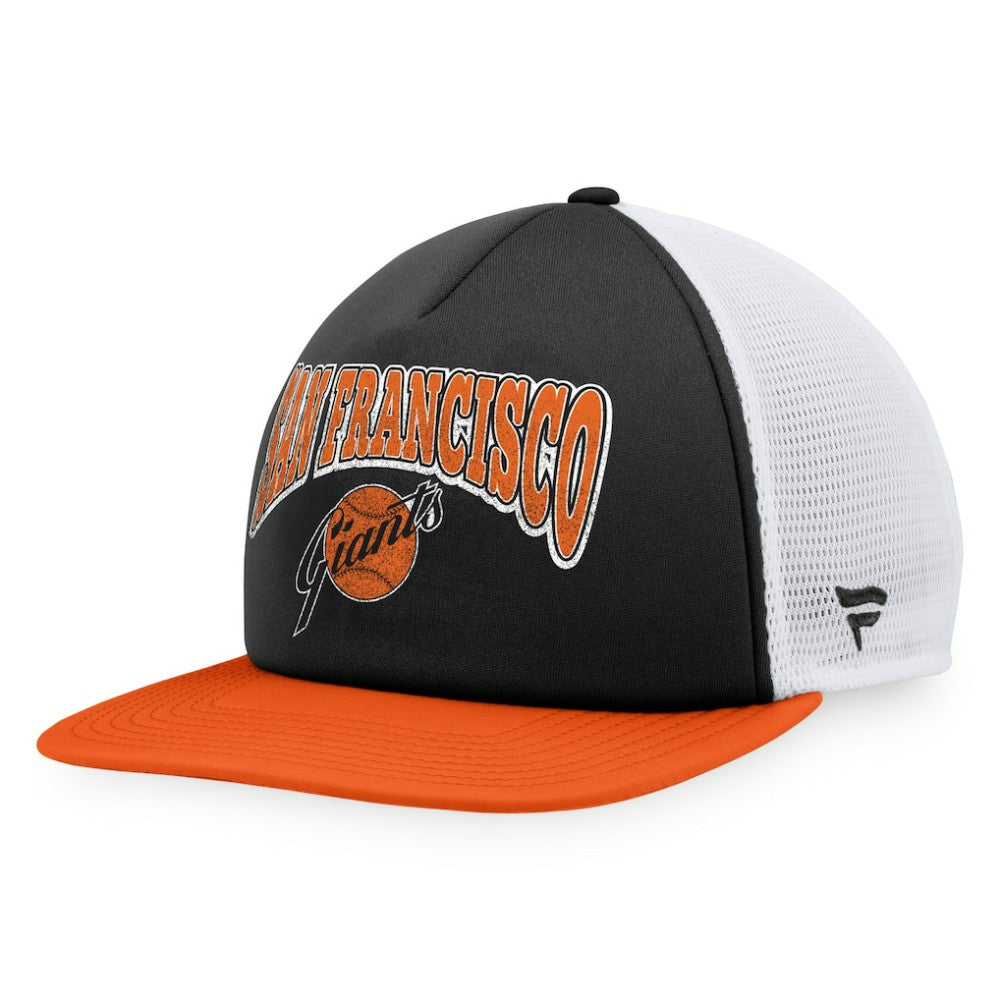Black/Orange San Francisco Giants Fanatics Heritage Foam Front Trucker Snapback Hat