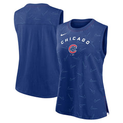 Royal Chicago Cubs Nike Women's Muscle Play Tank Top