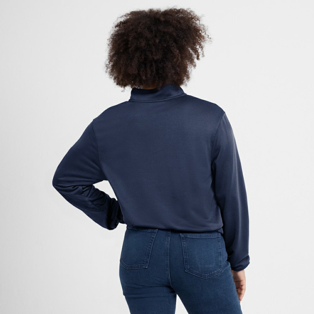Navy Chicago White Sox Nike Women's Rewind Splice Half-Zip Semi-Cropped Bubble Hem Sweatshirt