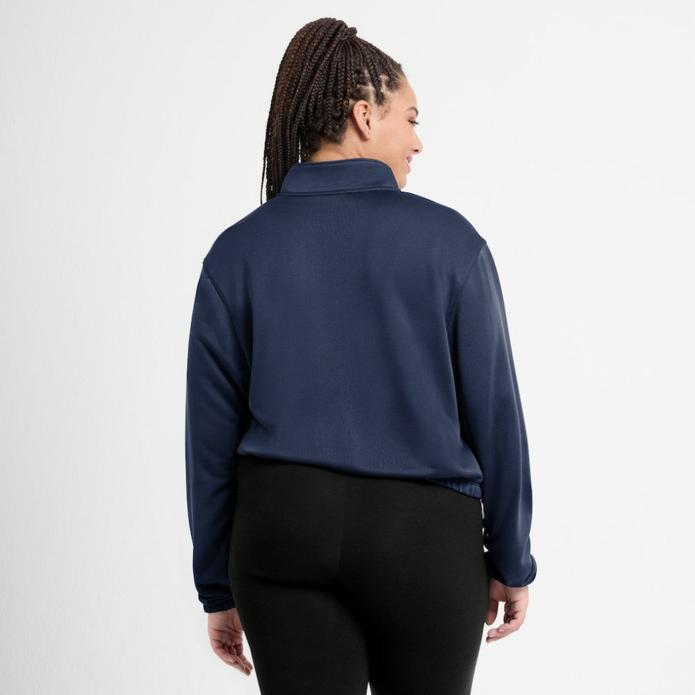 Navy Chicago White Sox Nike Women's Rewind Splice Half-Zip Semi-Cropped Bubble Hem Sweatshirt