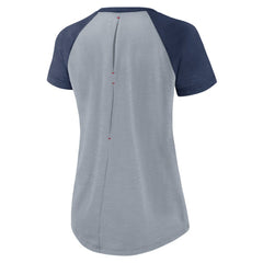 Heather Gray Los Angeles Angels Nike Women's Summer Breeze Raglan Fashion T-Shirt