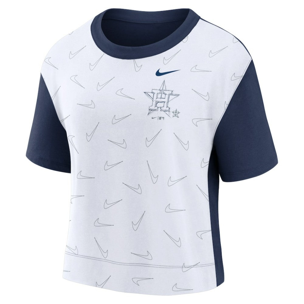 Navy/White Houston Astros Nike Women's Line Up High Hip Fashion T-Shirt