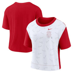 Red/White St. Louis Cardinals Nike Women's Line Up High Hip Fashion T-Shirt