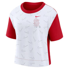 Red/White St. Louis Cardinals Nike Women's Line Up High Hip Fashion T-Shirt