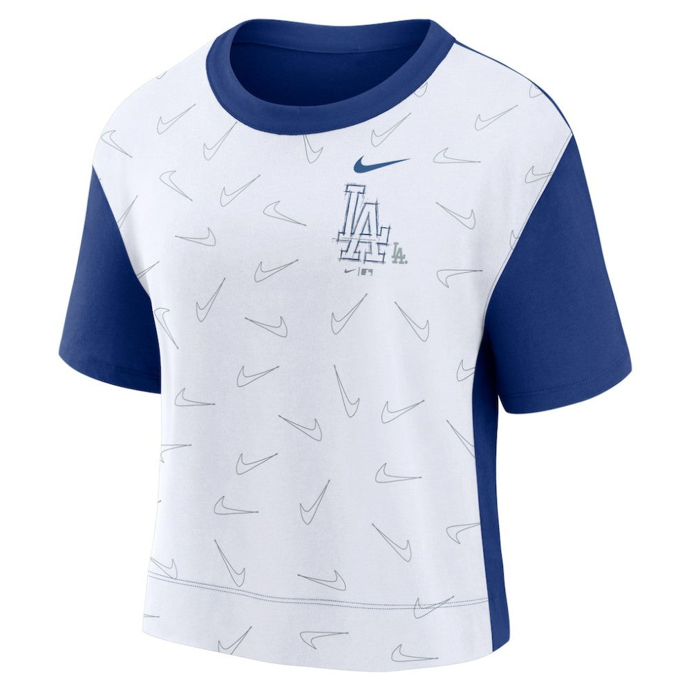 Royal/White Los Angeles Dodgers Nike Women's Line Up High Hip Fashion T-Shirt