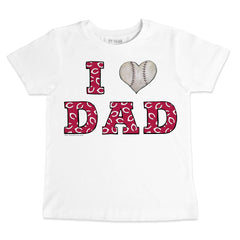 White Cincinnati Reds Tiny Turnip Youth I Love Dad T-Shirt