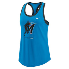 Blue Miami Marlins Nike Women's Tech Tri-Blend Tank Top