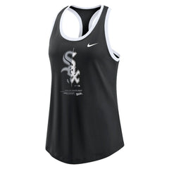 Black Chicago White Sox Nike Women's Tech Tri-Blend Tank Top