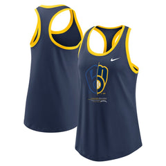 Navy Milwaukee Brewers Nike Women's Tech Tri-Blend Tank Top